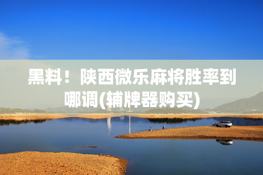 黑料！陕西微乐麻将胜率到哪调(辅牌器购买)