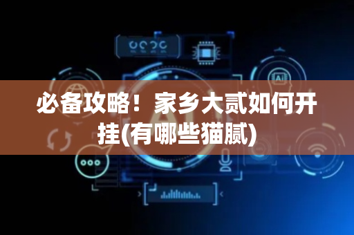 必备攻略！家乡大贰如何开挂(有哪些猫腻)