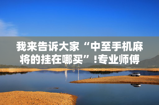 我来告诉大家“中至手机麻将的挂在哪买”!专业师傅带你一起了解（详细教程）-抖音