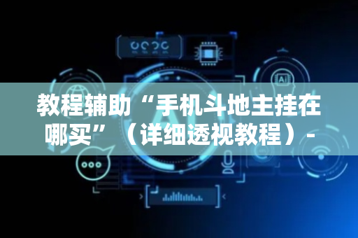教程辅助“手机斗地主挂在哪买”（详细透视教程）-哔哩哔哩