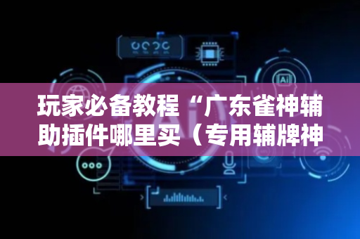 玩家必备教程“广东雀神辅助插件哪里买（专用辅牌神器免安装）
