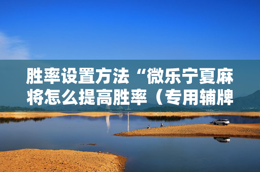 胜率设置方法“微乐宁夏麻将怎么提高胜率（专用辅牌神器免安装）