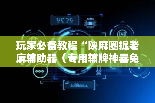 玩家必备教程“陕麻圈捉老麻辅助器（专用辅牌神器免安装）