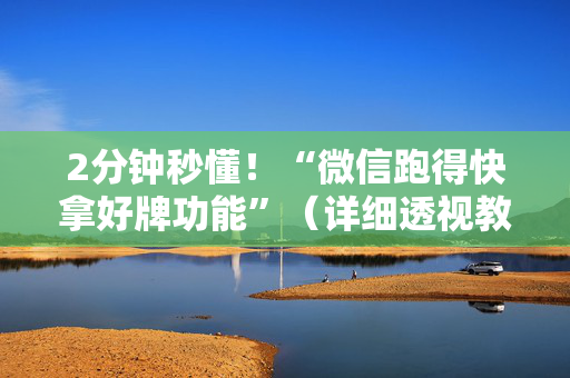 2分钟秒懂！“微信跑得快拿好牌功能”（详细透视教程）-哔哩哔哩
