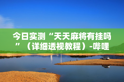 今日实测“天天麻将有挂吗”（详细透视教程）-哔哩哔哩