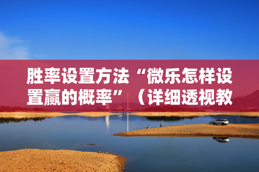 胜率设置方法“微乐怎样设置赢的概率”（详细透视教程）-哔哩哔哩