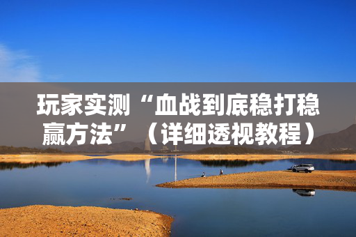 玩家实测“血战到底稳打稳赢方法”（详细透视教程）-哔哩哔哩