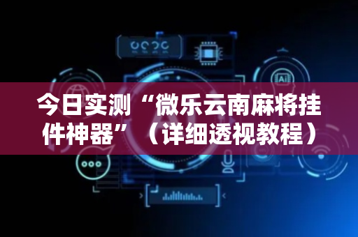 今日实测“微乐云南麻将挂件神器”（详细透视教程）-哔哩哔哩
