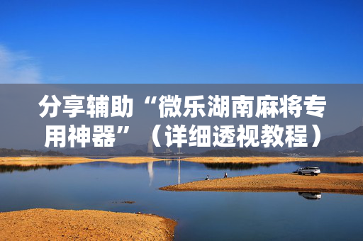 分享辅助“微乐湖南麻将专用神器”（详细透视教程）-哔哩哔哩