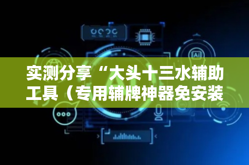 实测分享“大头十三水辅助工具（专用辅牌神器免安装）