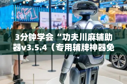 3分钟学会“功夫川麻辅助器v3.5.4（专用辅牌神器免安装）