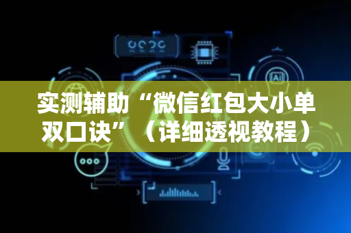 实测辅助“微信红包大小单双口诀”（详细透视教程）-哔哩哔哩