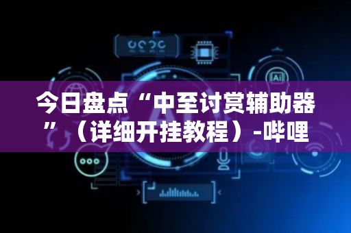 今日盘点“中至讨赏辅助器”（详细开挂教程）-哔哩哔哩