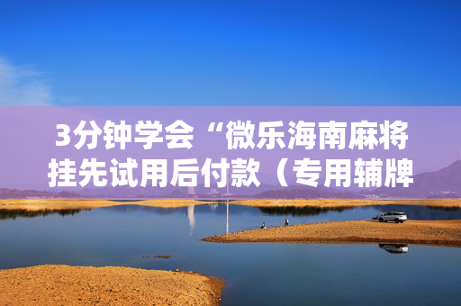 3分钟学会“微乐海南麻将挂先试用后付款（专用辅牌神器免安装）