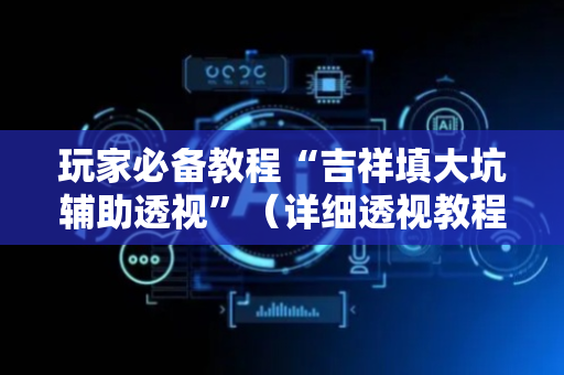 玩家必备教程“吉祥填大坑辅助透视”（详细透视教程）-哔哩哔哩