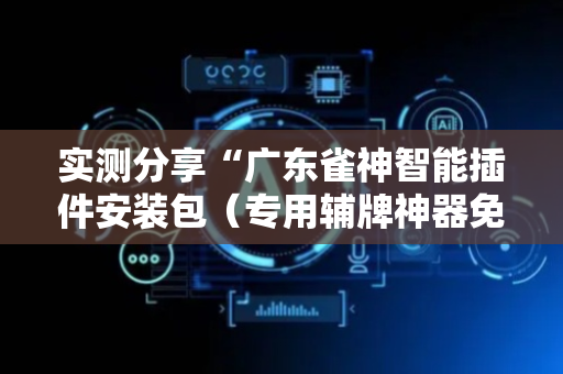 实测分享“广东雀神智能插件安装包（专用辅牌神器免安装）