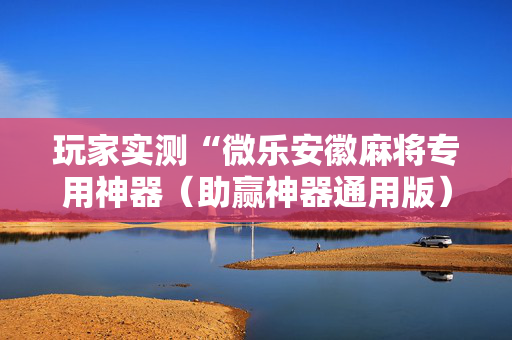 玩家实测“微乐安徽麻将专用神器（助赢神器通用版）