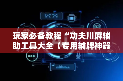 玩家必备教程“功夫川麻辅助工具大全（专用辅牌神器免安装）