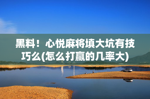 黑料！心悦麻将填大坑有技巧么(怎么打赢的几率大)