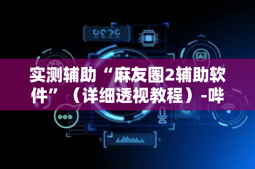实测辅助“麻友圈2辅助软件”（详细透视教程）-哔哩哔哩