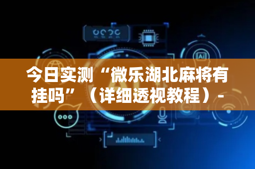 今日实测“微乐湖北麻将有挂吗”（详细透视教程）-哔哩哔哩