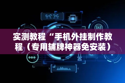 实测教程“手机外挂制作教程（专用辅牌神器免安装）