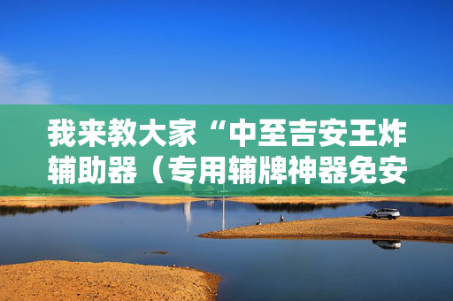 我来教大家“中至吉安王炸辅助器（专用辅牌神器免安装）