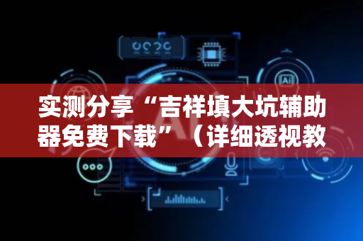 实测分享“吉祥填大坑辅助器免费下载”（详细透视教程）-哔哩哔哩