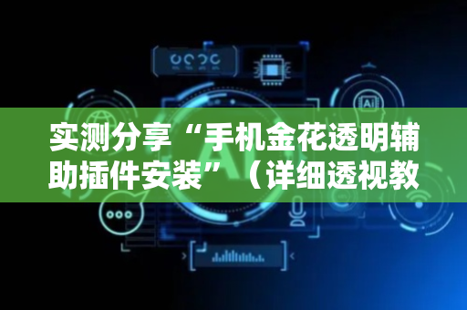 实测分享“手机金花透明辅助插件安装”（详细透视教程）-哔哩哔哩