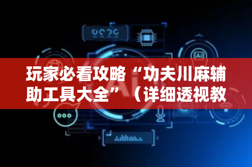 玩家必看攻略“功夫川麻辅助工具大全”（详细透视教程）-哔哩哔哩