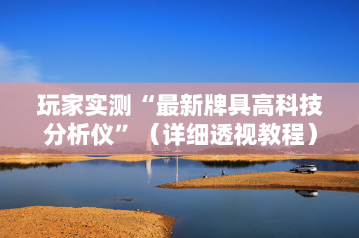 玩家实测“最新牌具高科技分析仪”（详细透视教程）-哔哩哔哩