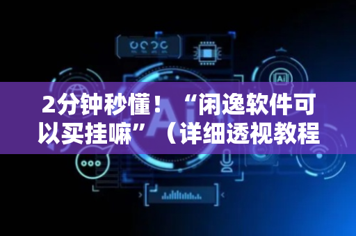 2分钟秒懂！“闲逸软件可以买挂嘛”（详细透视教程）-哔哩哔哩