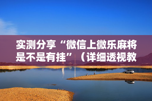 实测分享“微信上微乐麻将是不是有挂”（详细透视教程）-哔哩哔哩