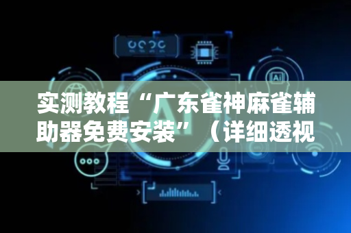 实测教程“广东雀神麻雀辅助器免费安装”（详细透视教程）-哔哩哔哩