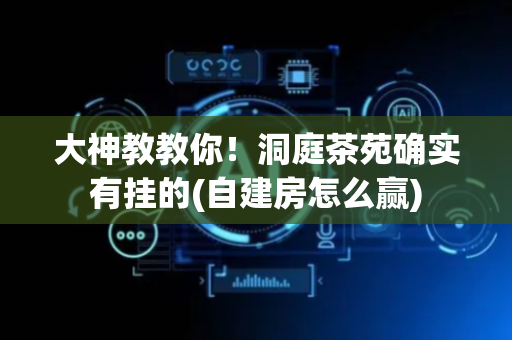 大神教教你！洞庭茶苑确实有挂的(自建房怎么赢)