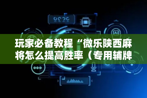 玩家必备教程“微乐陕西麻将怎么提高胜率（专用辅牌神器免安装）