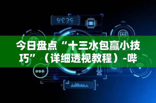 今日盘点“十三水包赢小技巧”（详细透视教程）-哔哩哔哩