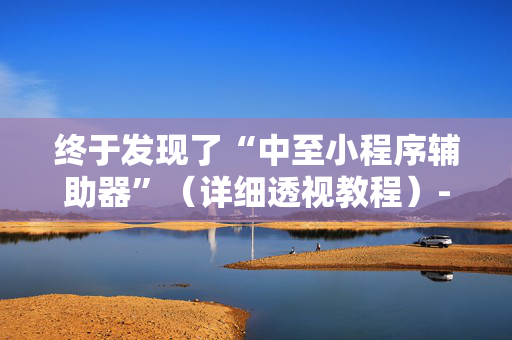 终于发现了“中至小程序辅助器”（详细透视教程）-哔哩哔哩
