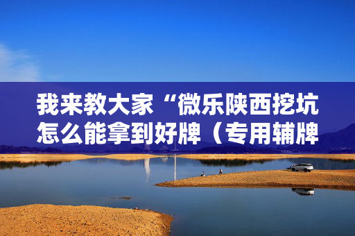 我来教大家“微乐陕西挖坑怎么能拿到好牌（专用辅牌神器免安装）