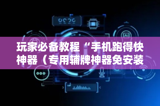 玩家必备教程“手机跑得快神器（专用辅牌神器免安装）
