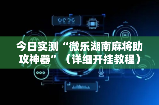 今日实测“微乐湖南麻将助攻神器”（详细开挂教程）-哔哩哔哩