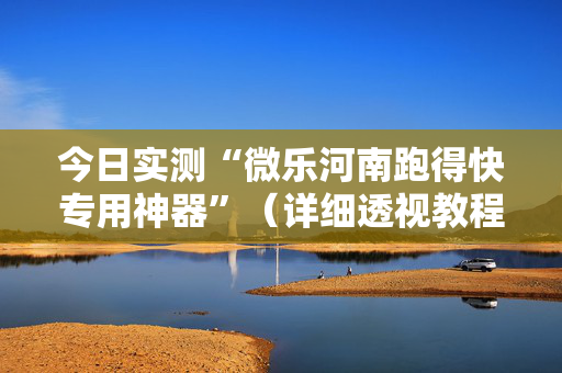 今日实测“微乐河南跑得快专用神器”（详细透视教程）-哔哩哔哩