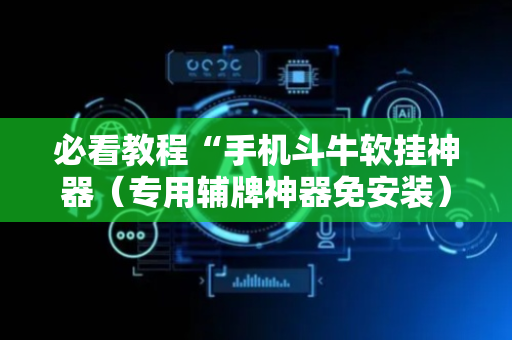 必看教程“手机斗牛软挂神器（专用辅牌神器免安装）