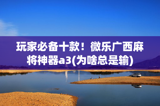 玩家必备十款！微乐广西麻将神器a3(为啥总是输)