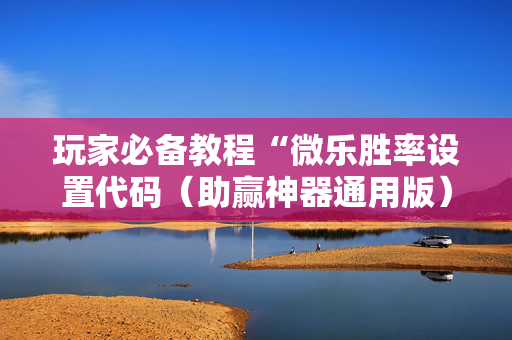 玩家必备教程“微乐胜率设置代码（助赢神器通用版）