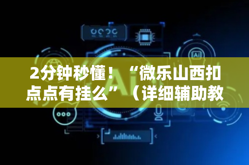 2分钟秒懂！“微乐山西扣点点有挂么”（详细辅助教程）-哔哩哔哩