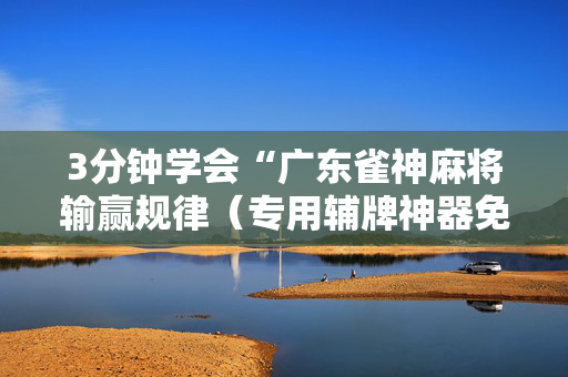 3分钟学会“广东雀神麻将输赢规律（专用辅牌神器免安装）