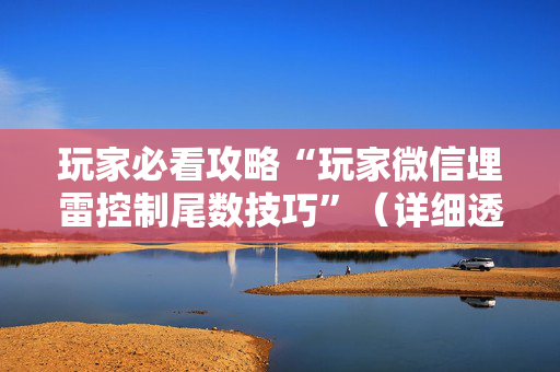 玩家必看攻略“玩家微信埋雷控制尾数技巧”（详细透视教程）-哔哩哔哩