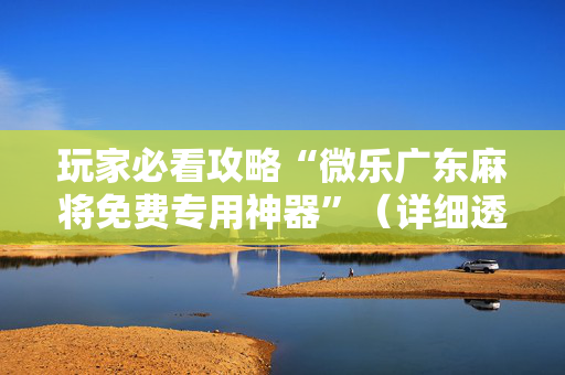 玩家必看攻略“微乐广东麻将免费专用神器”（详细透视教程）-哔哩哔哩
