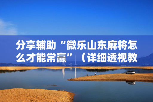 分享辅助“微乐山东麻将怎么才能常赢”（详细透视教程）-哔哩哔哩